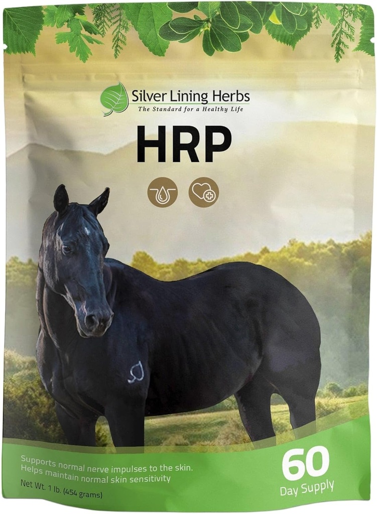 Silver Lining Herbs HRP - podporuje přírodní nervové impulsy na kůži koně - Podporuje normální citlivost pokožky - Pomáhá s Operactive Nerves - Bylinný dodatek pro koně - 1 LB Bag