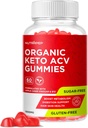Organic Keto ACV Gummies - Gluten- Free & Sugar- Free Apple Cider Ocet dodatek pro ženy muže (1000MG)