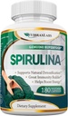 vibraxlabs Spirulina Kapsle - 100% čisté 1000mg Serving (500mg Veggie Kapsle) Práškový dodatek, podporuje přírodní detoxikaci, Výhody zdraví na buněčné úrovni, Nejlepší s Chlorella