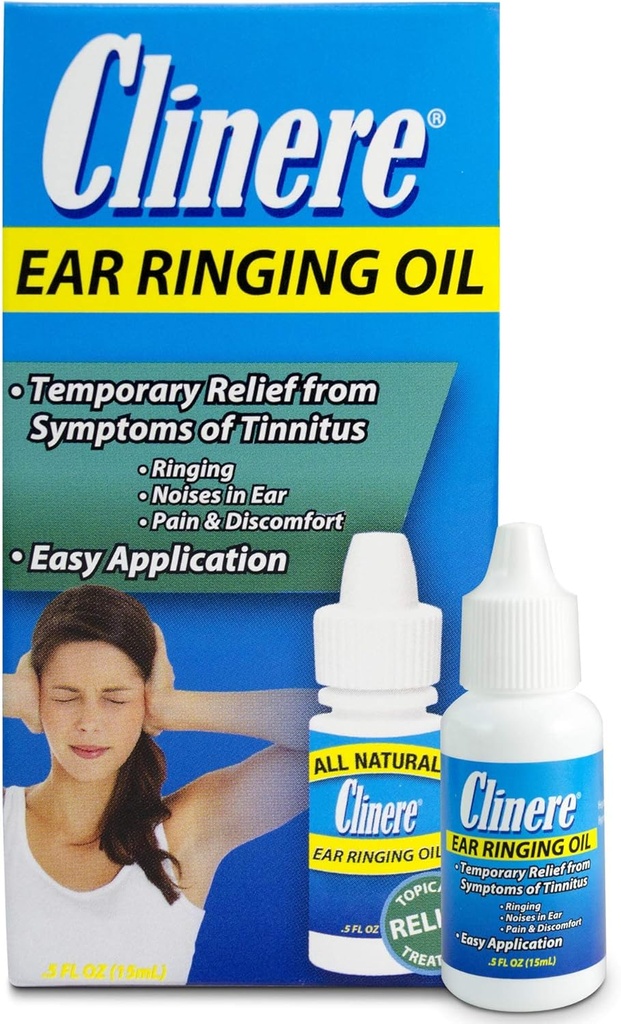 Klinika Ušní Ringing Oil Relief, Ušní kapky na pomoc zastavit vyzvánění v uších, Tinnitus Relief, Hluk v uších, Bolest a discomform, Relieves Uar Ringing, Buzzing, Kliknutí s Homeopatic Oil, .5 fl