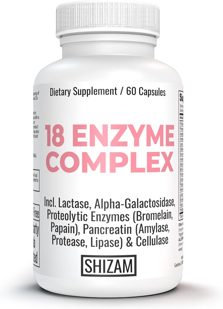 IBS Postbiotika Digestivní Enzyme- s w Laktóza Alfa- Galaktosidáza Pankreatická Amyláza Lipáza Protéza Cellulása Bromelain Papain I124; Kapsle pilulky 124; Průjem Zácpa Bloating Relief Supplement- s