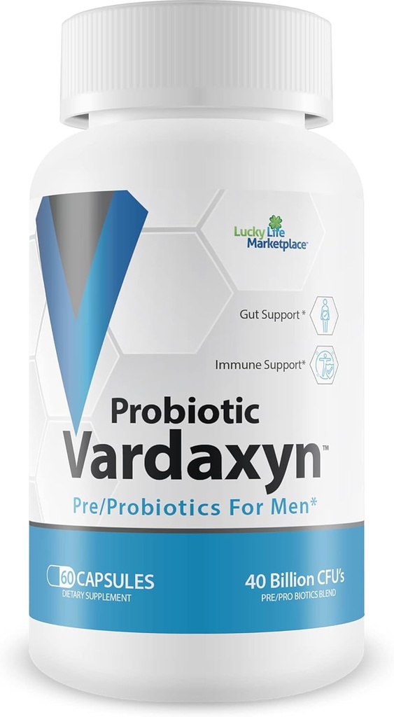 Probiotický Vardaxyn - Náš nejlepší Premium mužský vzorec - Pre / Probiotika pro muže - Mužský Probiotický vzorec na podporu mužského zdraví - Gut Health - Mood - Digestivní zdraví - Imunitní zdraví