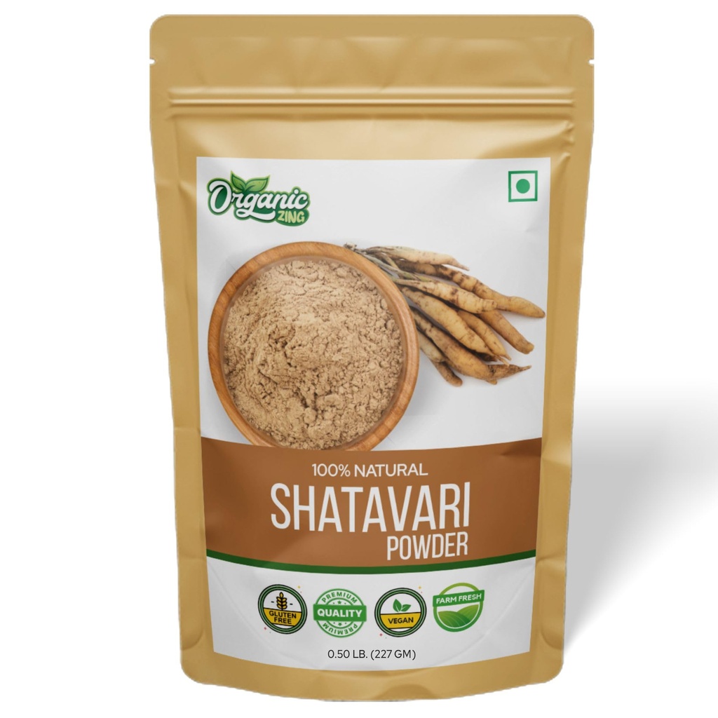 ORGANICKÝ ZING Shatavari Powder Extract from Asparagus racemosus Beneficial for Women 's Health - 8 oz (227 gm) Pack of 1