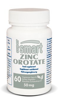 Supersmart - Zinek Orotate dodatek 100mg za den (Vylepšený formulář) - Imunitní podpora - Energy & Metabolismus Booster - Mírné Akné pilulky - Kožní zdraví 124; Non- GMO & gluten zdarma - 60 Vegetariánské kapsle