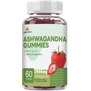 YiLing Ashwagandha Gummies for Women & Men, 3000 Mg of High- Potency Ashwagandha Root Extract Boosts Energy, Zlepšuje spánek, zmírňuje stres a Calms Mood, 60 Count Strawberry Flavor Ashwagandha