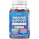NOVÝ Věk 8 v 1 Imunitní podpora Booster dodatek s Elderberry, Vitamin C a zinek 50mg, Vitamin D 5000 IU, Quercetin & Bromelain (8 v 1 Gummies (balení po 1))