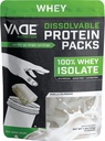 VADE Nutrition Disolvable Protein Packs - 100% syrovátka izolát protein prášek vanilkový mléčný koktejl - Nízký karb, nízká kalorie, laktóza zdarma, cukr zdarma, tuk zdarma, gluten zdarma - 30 Pakety jít