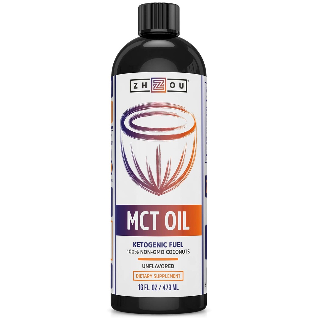ZHOU MCT Oil: 52862: olej, neochucený (Btl- Plastic) 16oz