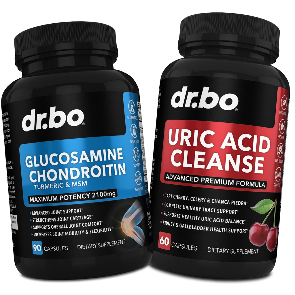 DR. BO Glucosamine Chondroitin Turmeric MSM - Supplement pro čištění kyseliny močové