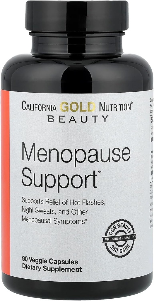 California Gold Nutrition Beauty, Menopauza Podpora s Angelica gigas, Cynanchum wilfordii, Phlomis umbrosa a L- Leucine, 90 Veggie Kapsle