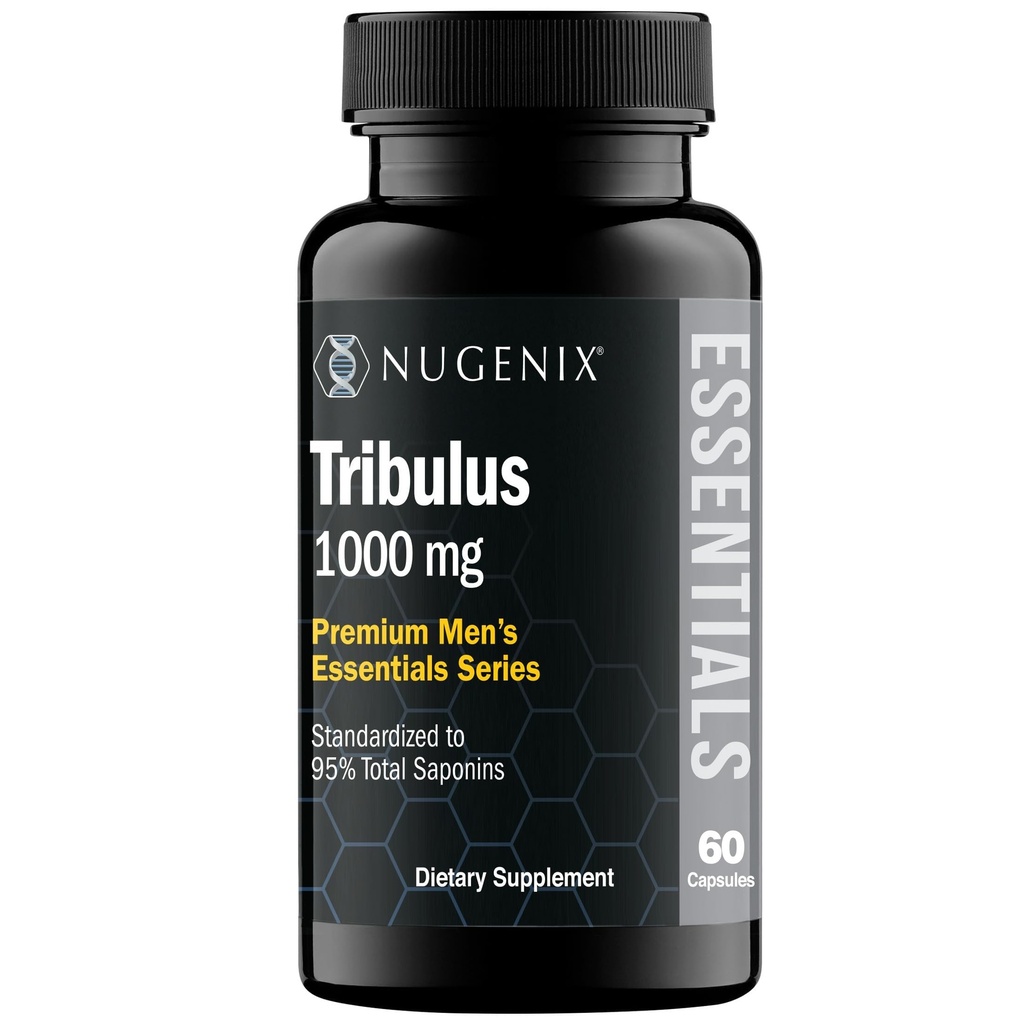 Nugenix Essentials Tribulus Terrestris pro muže Extract - 95% Total Saponins, 1000mg High Potency, Extra Strength, 60 Count