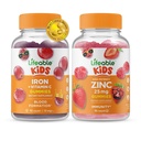 Lifeable Iron & Vitamin C Kids + Zinc 25mg Kids, Gummies Bundle - Great Tasting, Vitamin Supplement, Gluten Free, GMO Free, Chewable Gummy