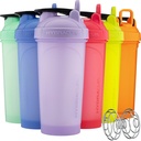Hydra Cup ProFlow Lahvičky 6- Pack (28oz) CUP 124; Protein Shaker Cups with Whisk Ball, Leak- Proof Lid, Hidden Carry Handle CUR 124; BPA-Free Gym Mixer for Protein Powder, Mixing Supplements, Pastelové barvy