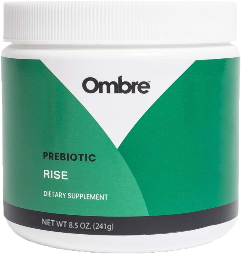 Ombre Rise Prebiotic Powder Fiber Dodatek, Podporuje trávicí Regularita a celkové Wellness, Voda rozpustný, Fast-Absorbing, & Gentle na Žaludek, Shelf-Stable, 8.5-Ounce Tub, 30 Služební