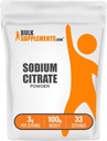 BulkSupplements.com Citrát sodný Prášek - Citrát sodný Potravinový stupeň, Emulgátor, Flavor Enhancer - Gluten Free, 3g per Serving, 100g (3.5 oz) (Balení po 1)