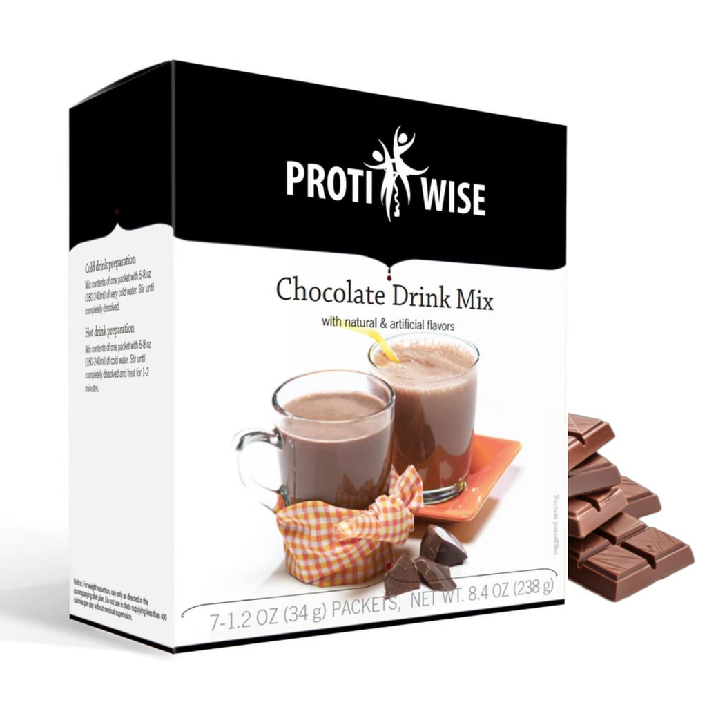ProtiWise High Protein Drink Mix 124; Čokoláda CYP 124; Nízká kalorie, Nízký tuk, Nízký cukr, Keto Friendly CYP 124; 7 / Box