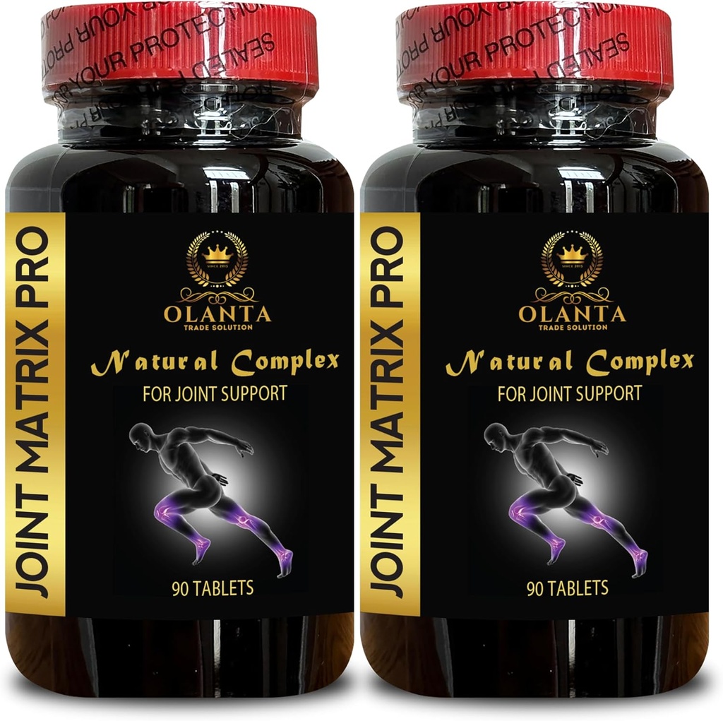 Joint Matrix PRO Complex - Podpora kolenů, Chondroitin MSM, Společná podpůrná dodatek pro flexibilitu pevnosti v pevnosti v pevnosti, Pokročilá formule společné podpory - 2 láhve