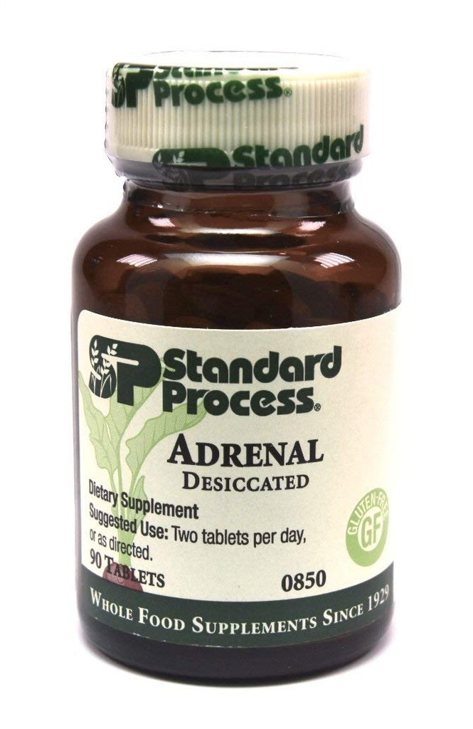 Standardní postup - Adrenal Desiccated / Adrenal Support for Energy Production, Imunitary System Function and Adrenal Health, Gluten Free, 90 tablet