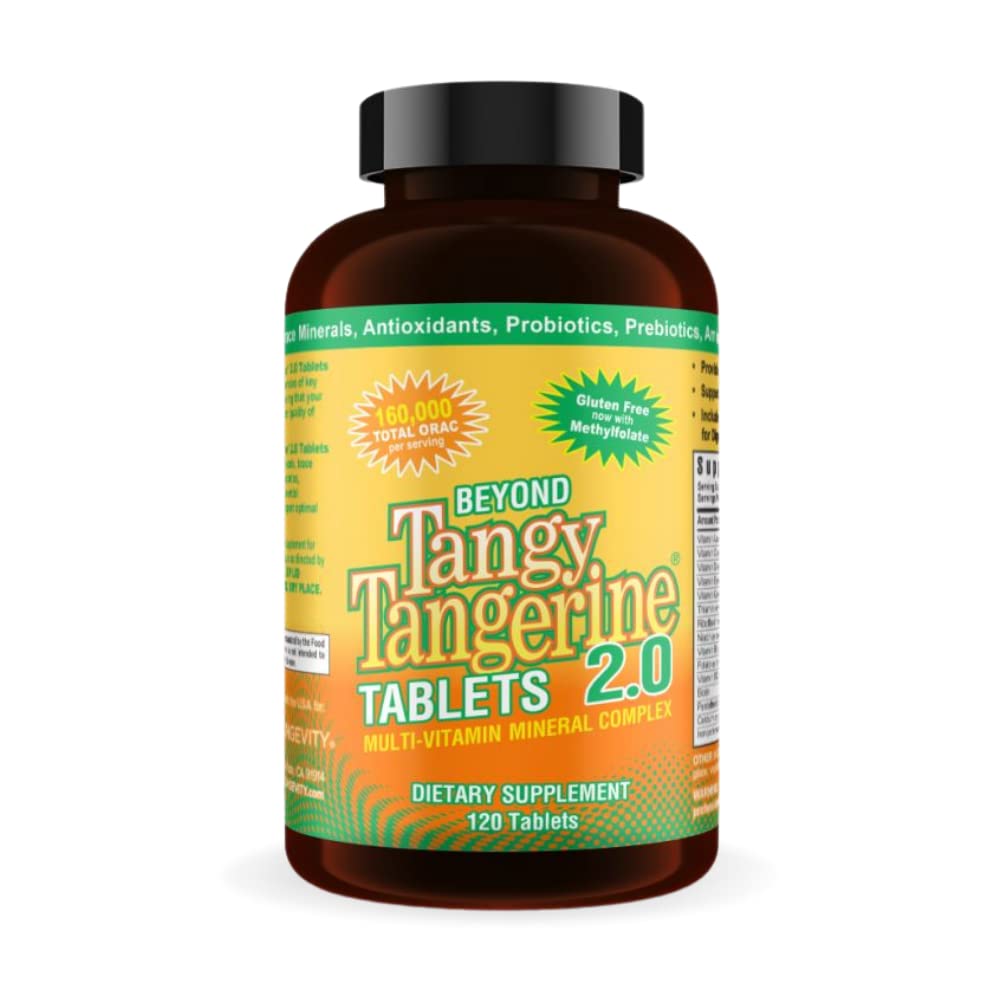 Youngevity Beyond Tangy Tangerine 2.0 Multi- Vitamin & Mineral Complex - Made with Natural & Whole Foods Authority 124; 160.000 ORAC 124; 120 Tablety 3124; 1 Lahvička