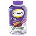 Caltate Chewables 600 + D3 Plus minerály vápník a vitamín D, bez cukru, třešňový, pomerančový a ovocný punč, 155 počet