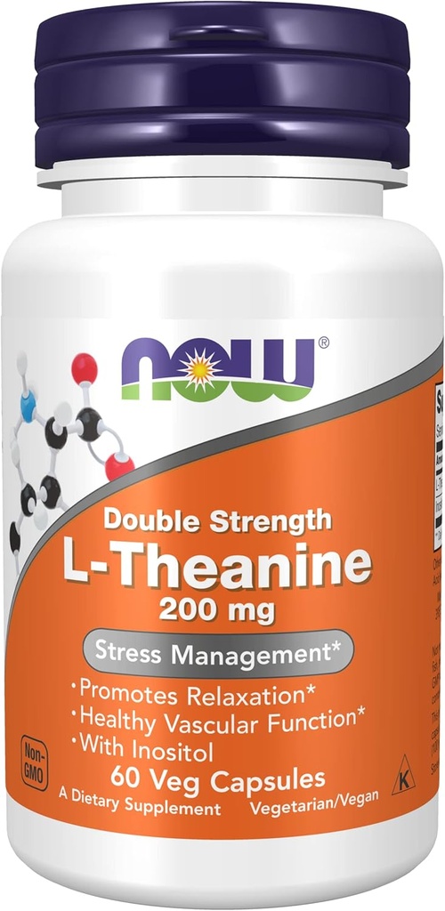 Foods: L- Theanine Stress Management 200 mg, 60 caps (2 balení)