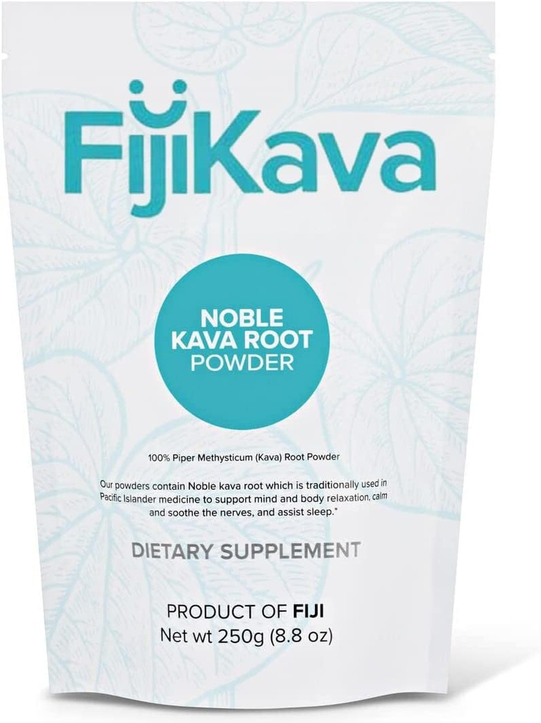Fijikava Instant Kava Kava Powder 250g - Premium Kava Root Powder with High Kavalactone Content - Natural Relaxation Aid for Calmness, Stress Relief, and Sleep Support - Easy- to- Mix