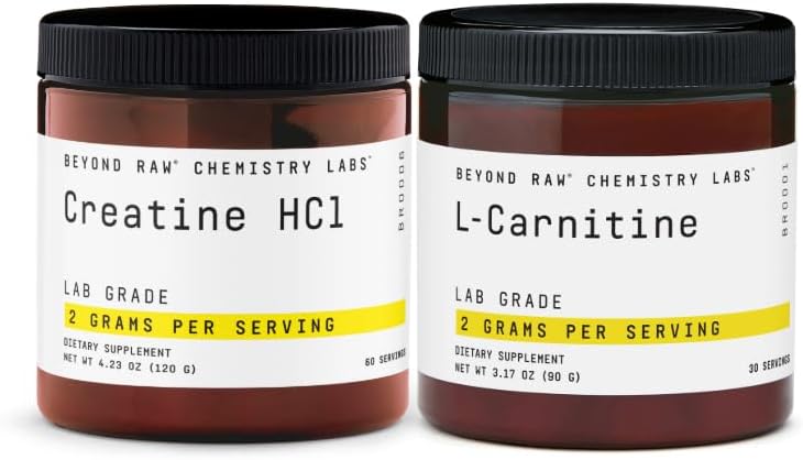 BEYOND RAW Creatin HCL prášek + L- karnitin prášek pouzdro
