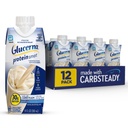Glucerna protein Inteligentní Diabetes Care Shake, Vanilla, Diabetická strava Náhrada na podporu řízení krevního cukru, 30g protein, 150 kalorií, připraven k pití, 11- fl- oz láhev, 12 balení