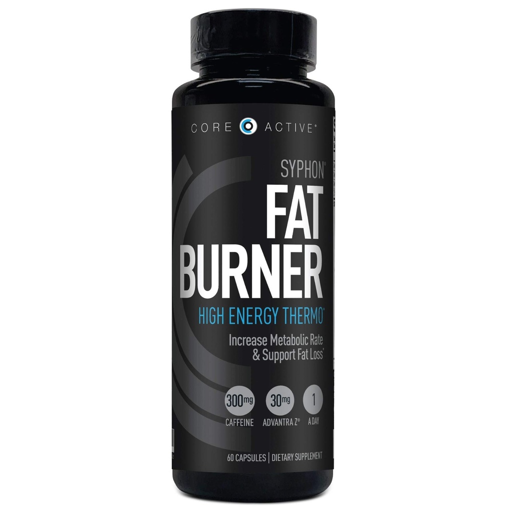 Core Active Syphon Thermogenic Fat Burner pro muže, Keto pilulky, Advantra Z pro energii, Focus, Appetite Control, Zvýšení metabolismus svalové tonování doplňky, hubnutí pilulky pro ženy - 60 Kapsle