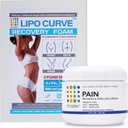 Arnica Montana podlitiny a oplachování krém & LipoCurve Foam Post Chirurgie Pads Bundle, pro Liposuction Post Chirurgie Recovery & Lymfatické kresby