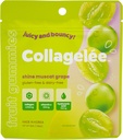 Kolagelee kolagen gumové - Marine kolagen Candy s vitaminem C, Hyaluronic acid, & Biotin pro hydratovaný, mladistvý, plymová kůže - Korejské kolagenové svačinky (Shine Muscat Grape)