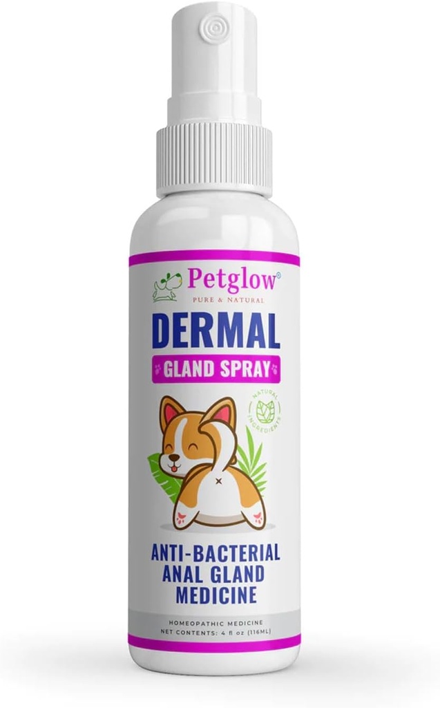 Petrolesk Anální Gland Medicine, Anální čištění pro psy, Anální Gland Support, Pet Grooming Spray, Ošetřování a zabraňuje infekci Anální Gland, Anální Gland Relief Hygiene Spray - 4 fl oz