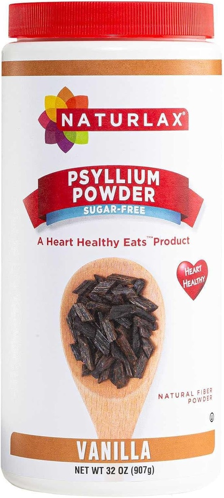 Sugar- Free Psylium Husk Fiber Powder, Vanilla Ochucené 32 oz