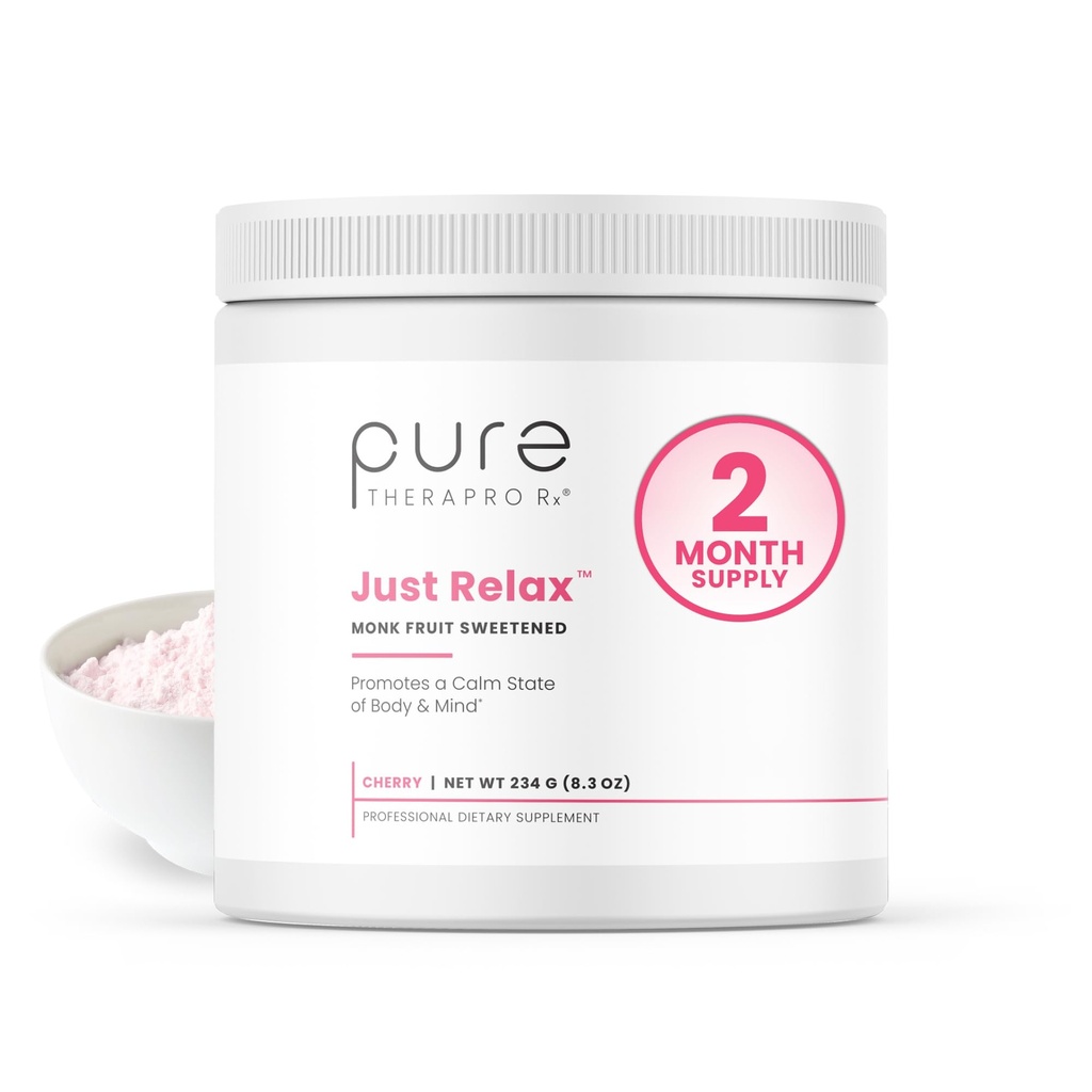 Čisté terapeutické Rx Jen relax třešeň - 60 Služebníci 124; Podporuje uvolněné mood & zdravý krevní tlak 124; Myo- inositol, Di- Magnesium Malate, GABA, Taurin, & L- Theanine
