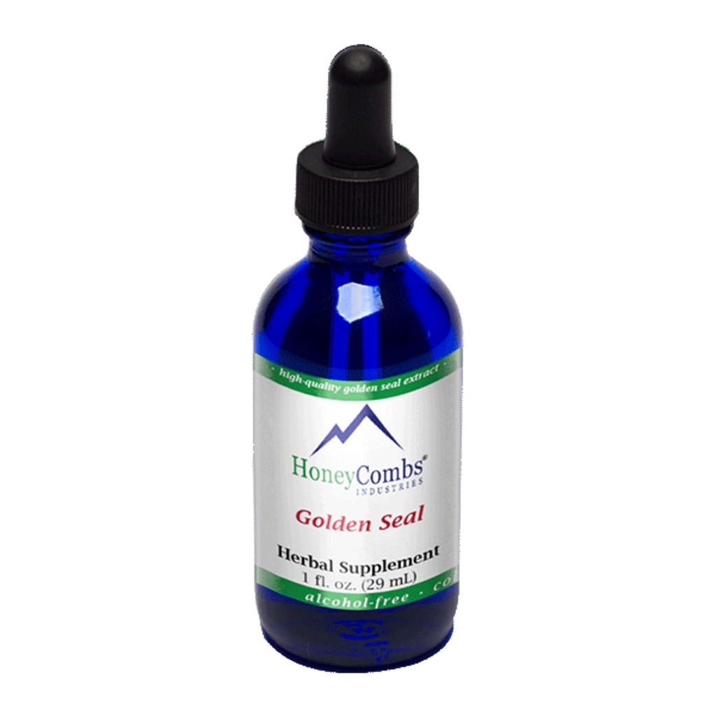 GoldenSeal Alkohol Free Extract Liquid - Přírodní, Organicky Sourced GoldenSeal Root dodatek pro potravu, Respirační a imunitní podpora - Studené lisované Goldenseal kapky, 1 Fl Oz