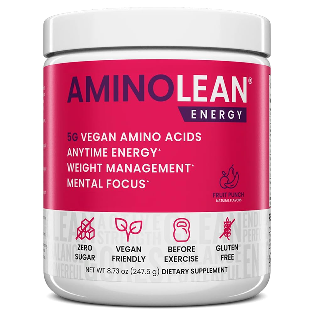 RSP NUTRION AminoLean Pre Workout Powder, Amino Energy & Weight Management with Vegan BCAA Amino Acids, Natural Caffeine, Preworking Boost pro muže a ženy, 30 Serv