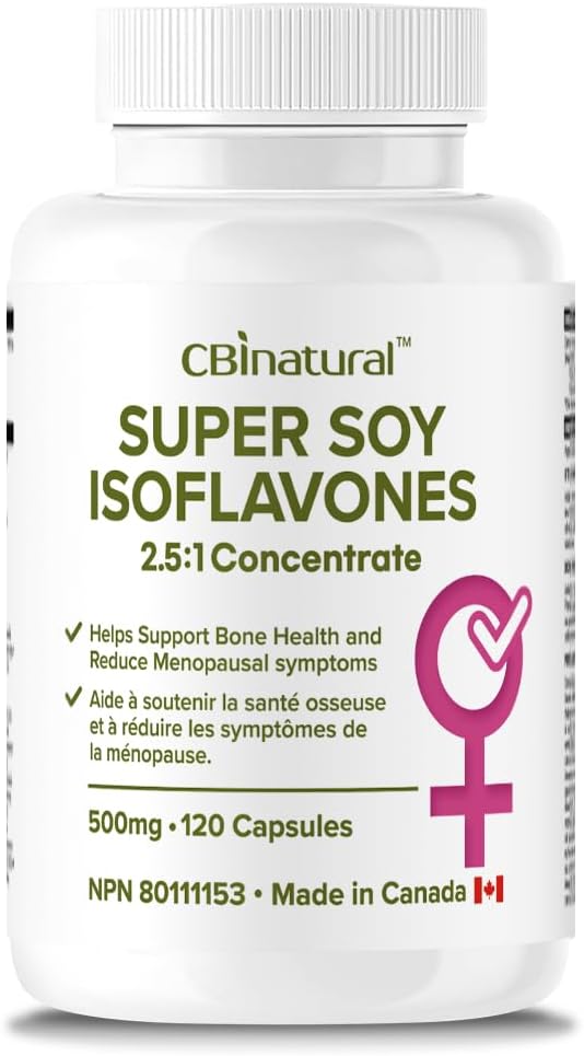 Soy Isoflavones 2.5: 1 Extract 500mg (1250 mg Ekvivalentní), podporuje ženské Wellness, 120 Vegan Kapsle, 4- Month Supply, Non- GMO, gluten zdarma