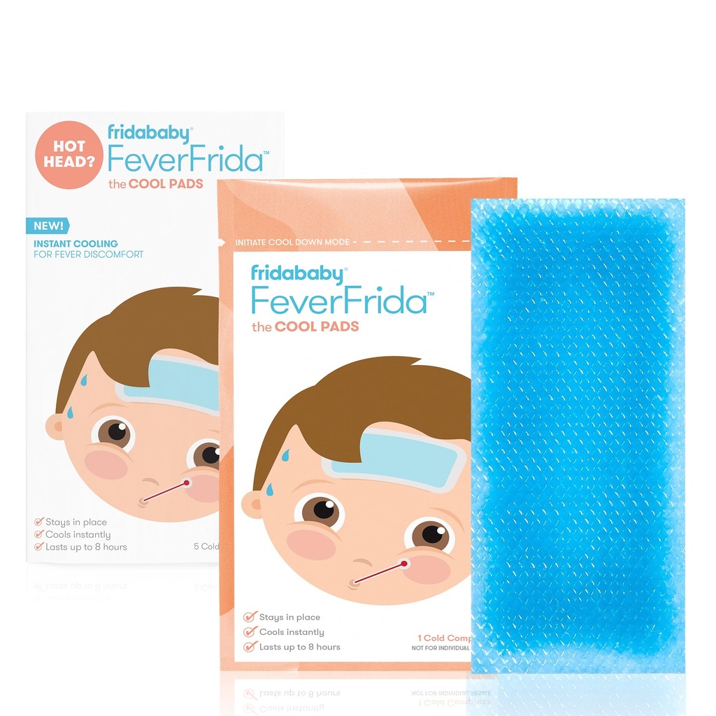 Frida Baby Cool Pads, Fever Patch for Kids, Fever Reducer, Discomfort & Head Relief, 5 Count
