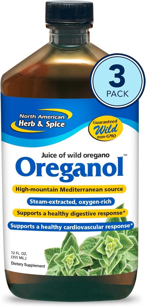 Severní Amerika Herb & Spice Oreganol P73 Juice - 12 fl oz - Balení po 3 - Wild Oregano Oil - Srdce a stravitelné zdraví - Ledviny, Pancreas & Podpora jater - Non- GMO - 173 Celkem Služeb