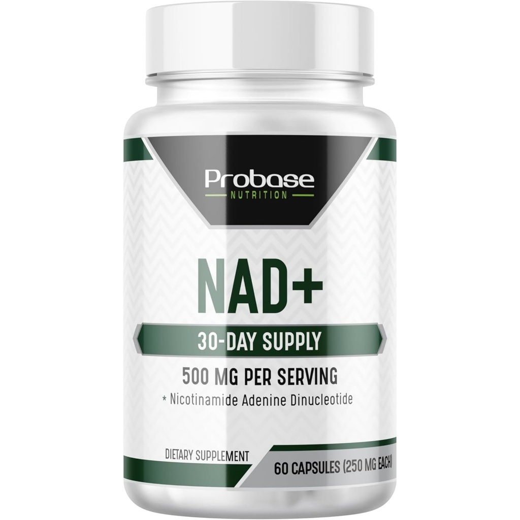 Probase Nutrition NAD dodatek 500mg High potency 30 Day Supply NAD Maximizer podobný Nikotinamid Riboside Vegan Non GMO Zkoušená třetí strana