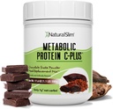 NaturalSlim Protein Powder s vitamíny a minerály Metabolické C- Plus - Krmiva Náhradní prášek obohacený vitaminem C, zinkem a aminokyselinou - čokoládový protein Powder 10 Servings 1.1 lb.