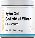 Piping Rock Koloidní Silver Cream 124; 4 oz credi124; pro kůži 124; Hydro Gel cream 124; Non GMO, gluten zdarma