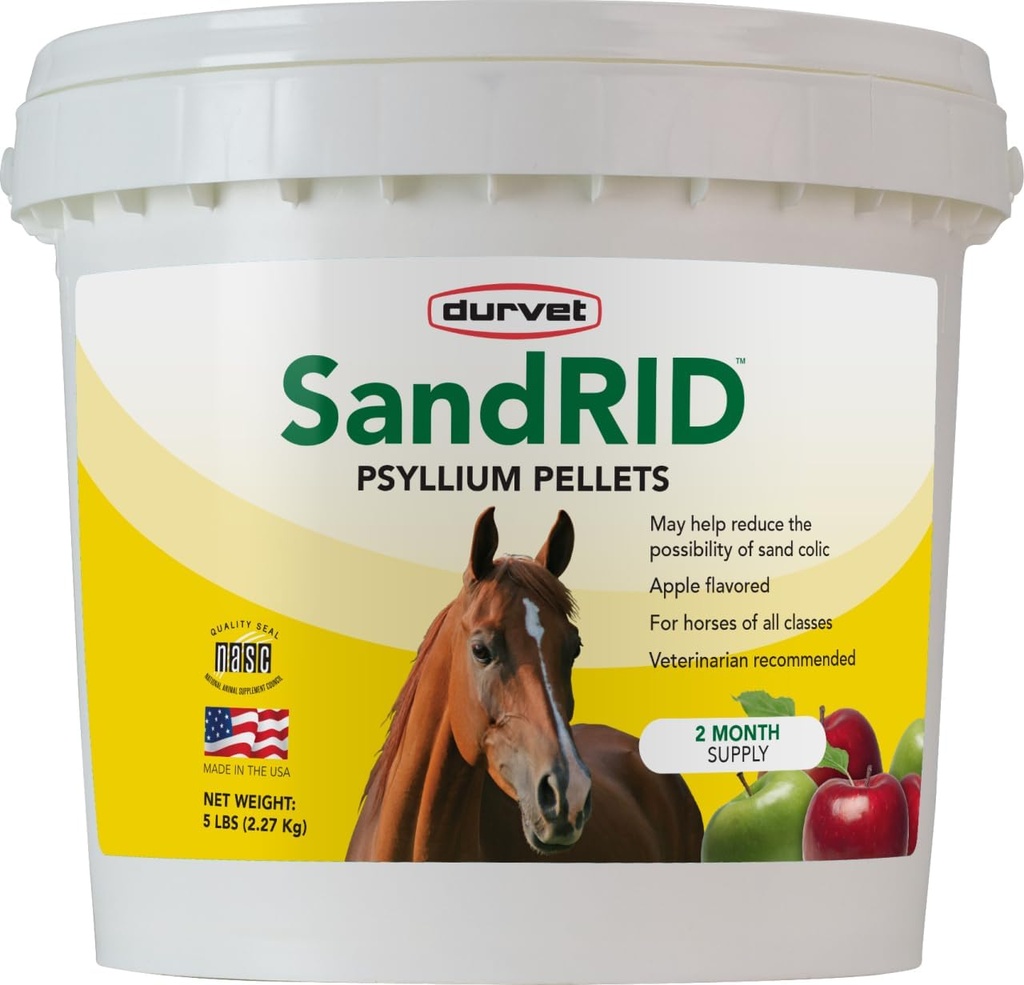 Durvet 699627 Sandrid Psylium Pellet, 5 Lb, 5 liber (balení po 1)