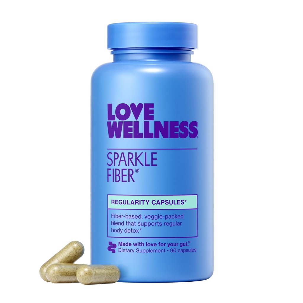 Láska Wellness Sparkle Fiber 124; Fiber dodatek s trávicí Enzymy 124; Zelené Superfood Powder & Psylium Husk Powder 124; Promotes Gut Zdraví pro ženy 124; Regularity & Bloating Relief 124; 90 Počet