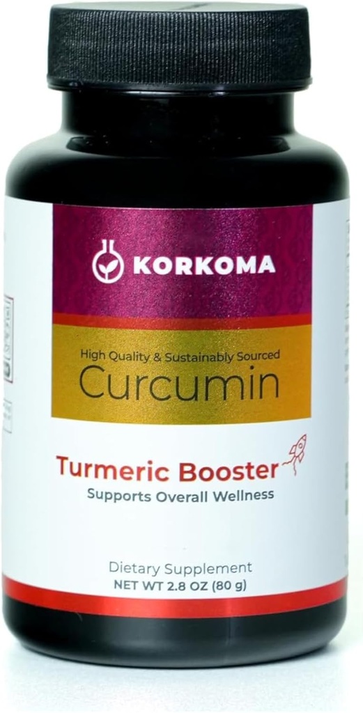 Turmeric Booster - Organic Turmeric Superfood with Curcumin Extract, Podporuje imunitní systém, ošetřuje zdravou pleť & Celkově Well- Being