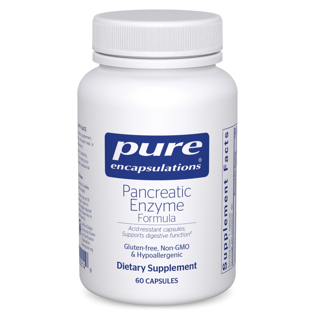 Čisté enkapilace Pankreatický enzym Formule - Digestivní enzymy pro stravení - Zesílení Gut zdraví * - Cílené dodávky Kapsle - Gluten Free & Non- GMO - 60 Kapsle