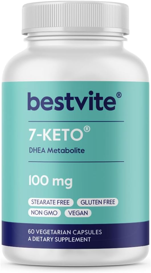 BESTVITE 7- Keto 100mg DHEA (60 Vegetariánských kapslí) - Žádné stearáty