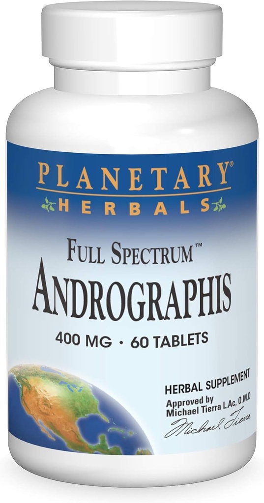 Planetární Herbals Full Spectrum Andrographis 400mg - Ayurvedic Herb - 60 tablet
