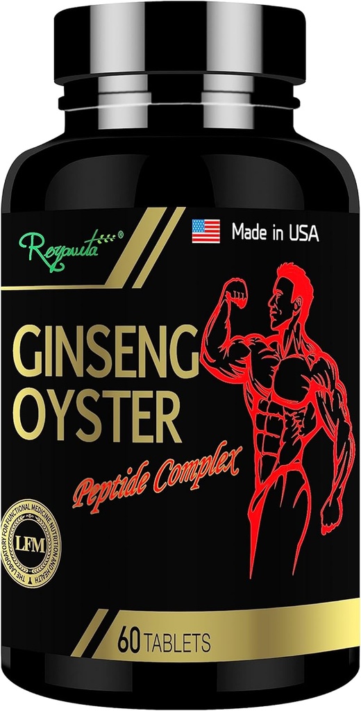 Ginseng & Oyster Complex Tablet- Používá se ke zvýšení vašeho energetického a imunitního systému, Jeden den Zdraví mužů ženšen & Oyster Complex Formule, Muž Enhancing Dodatek, 60 Tablety / Lahvička, 15- denní dávka