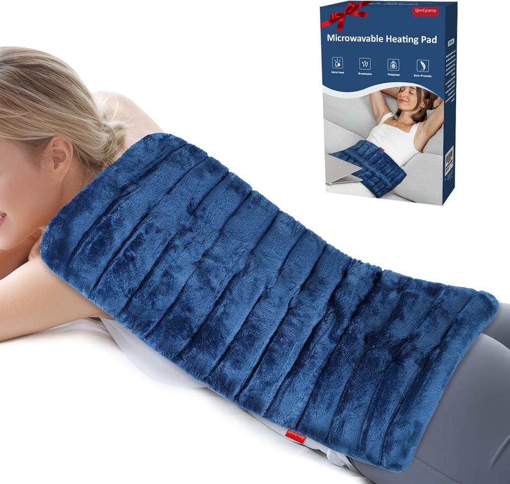 Comfytemp Extra velký microwavable Topical Pad for Back Pain Relief, 12 "x23" 3.7 LB Moist Heat Pad for Neck Rameno, Cramps, Fyzical Therapy Mathers Day Gifts for Aches, Joints